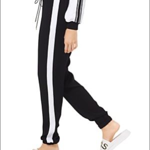 Michael Kors contrast striped cuffed jogger.